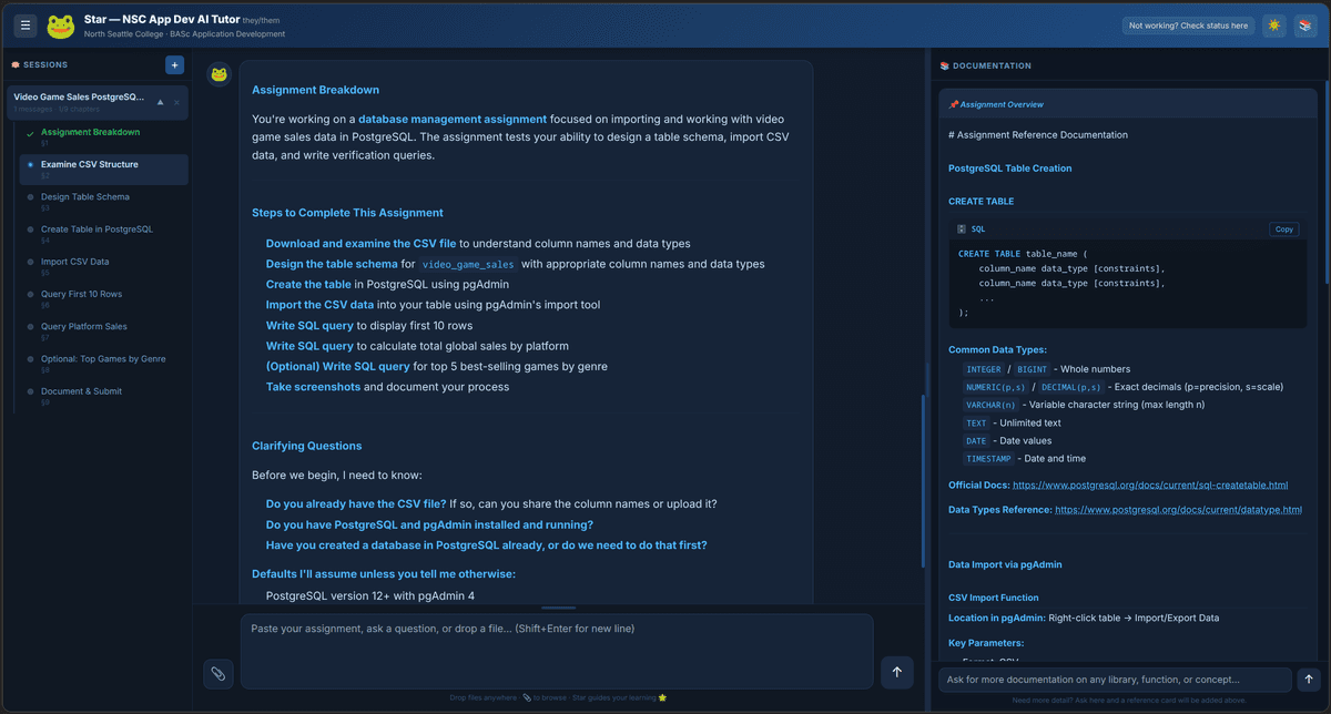 North Seattle College AI Tutor preview 2